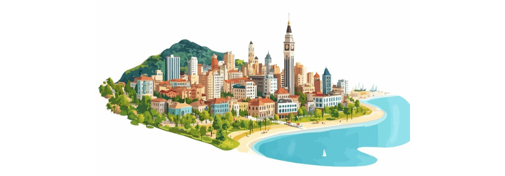 mejores hoteles de Florianópolis para disfrutar de tus vacaciones en dibujo